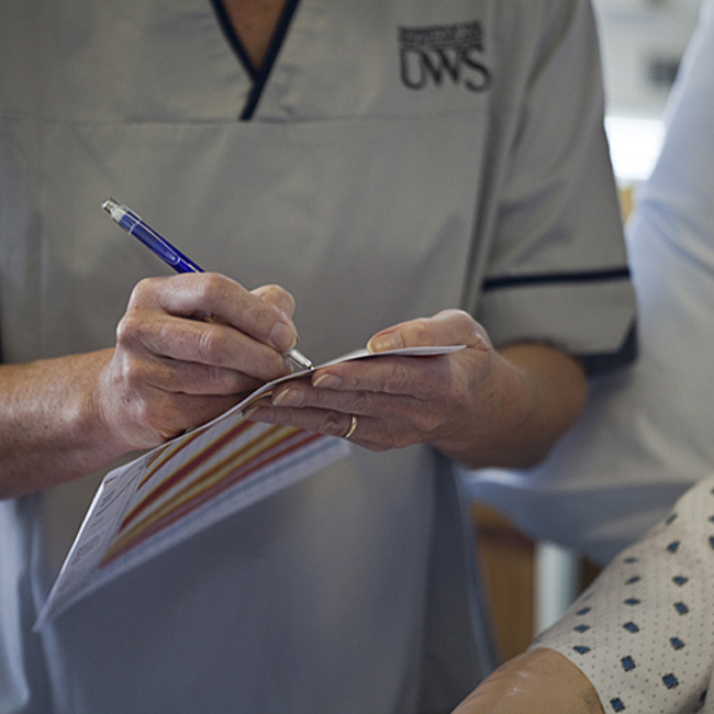 Student Receiving Nursing & Midwifery Subject Support | UWS | University of the West of Scotland