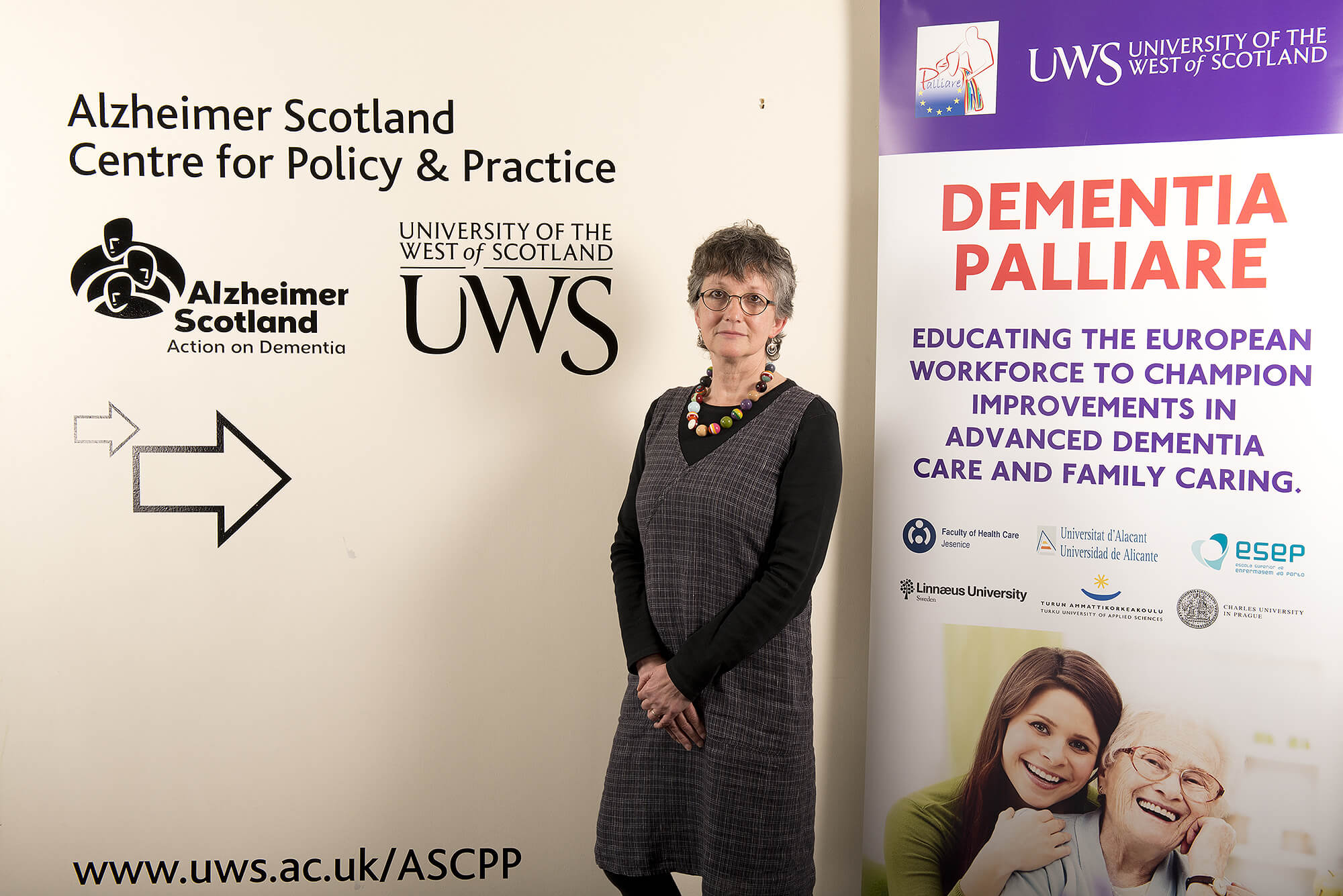 UWS School of Health, Nursing & Midwifery Alzheimer Scotland Centre for Policy & Practice Banner