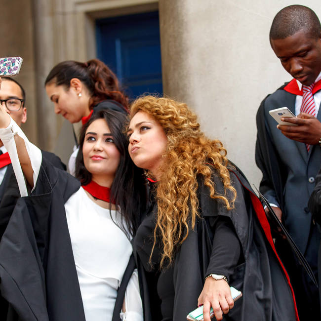 Students graduating from UWS London campus