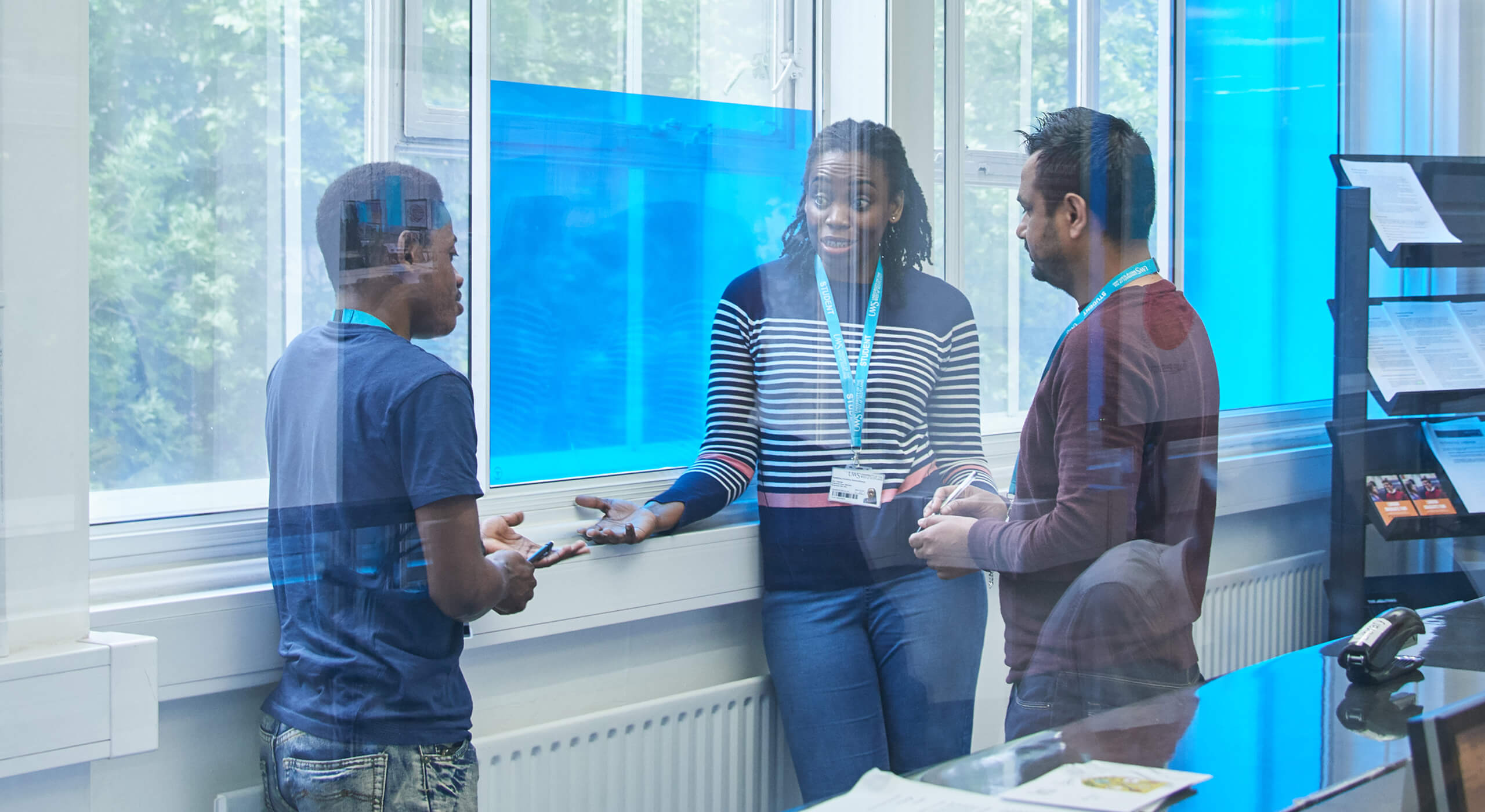 UWS London campus student discussion