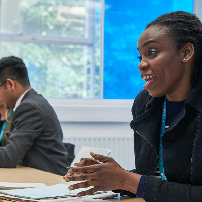 UWS London campus students studying