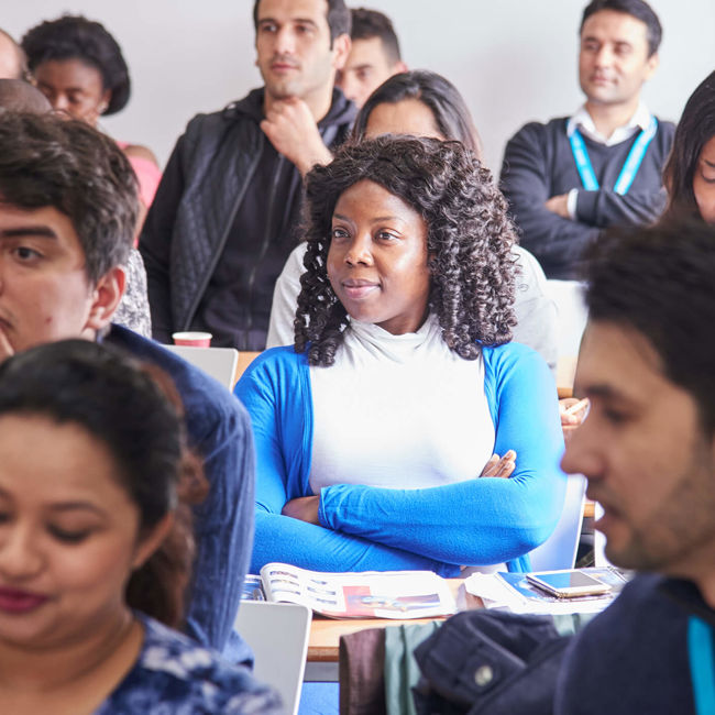 UWS London campus students in lecture