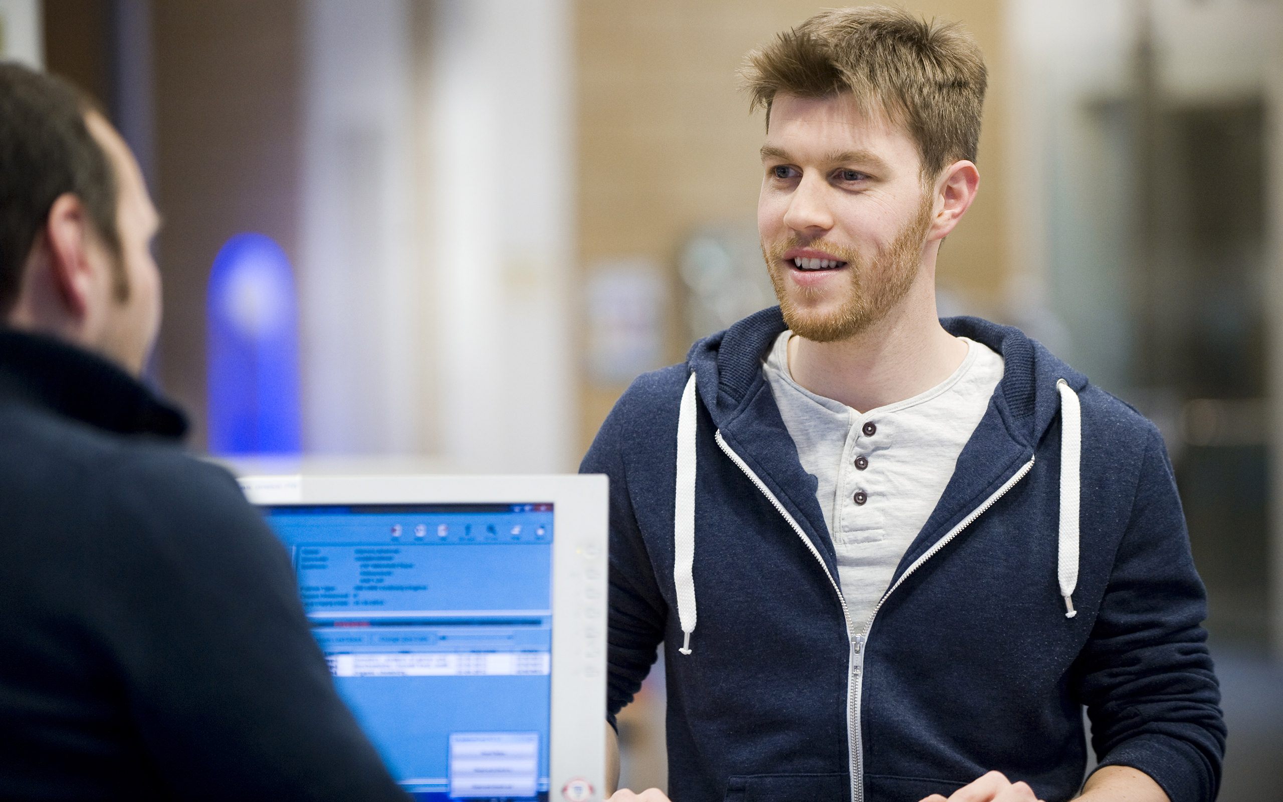 Student Discussing Available Software: IT Printing | UWS | University of the West of Scotland