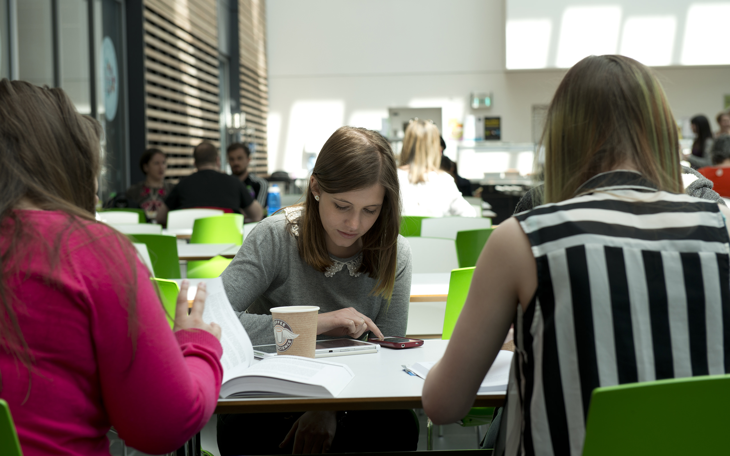 Group of students studying in Ayr Campus