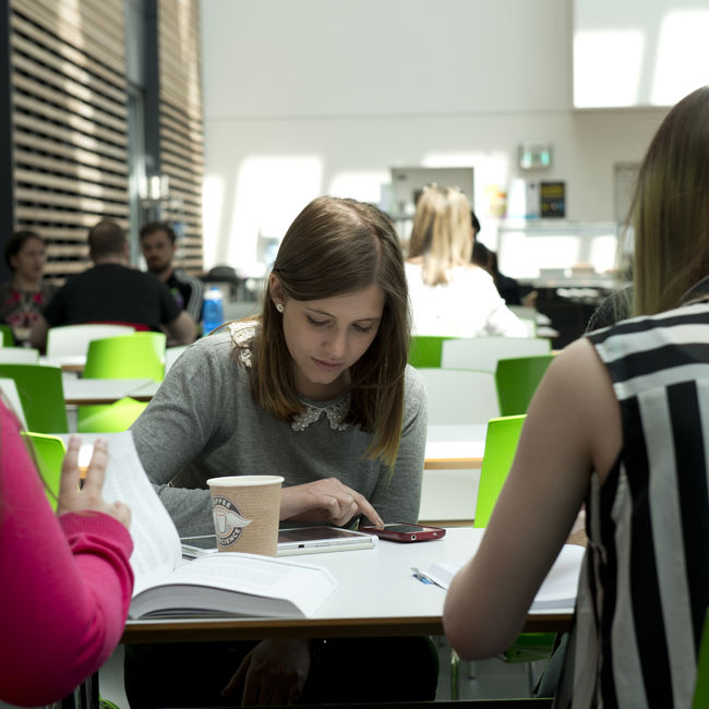 Group of students studying in Ayr Campus