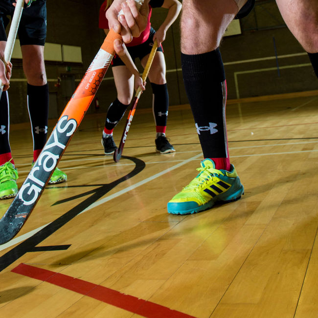 UWS hockey team playing hockey