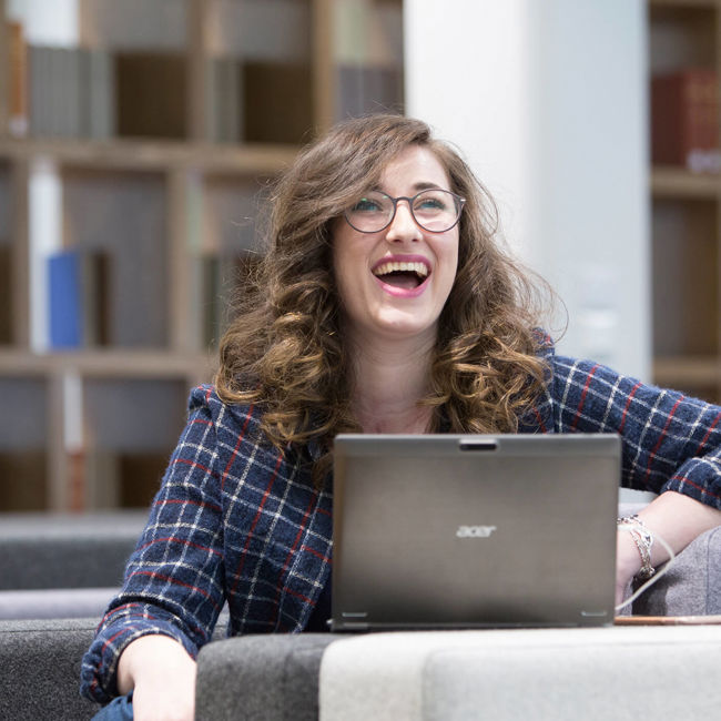 School of Business Enterprise Undergraduate Student Laughing | University of the West of Scotland