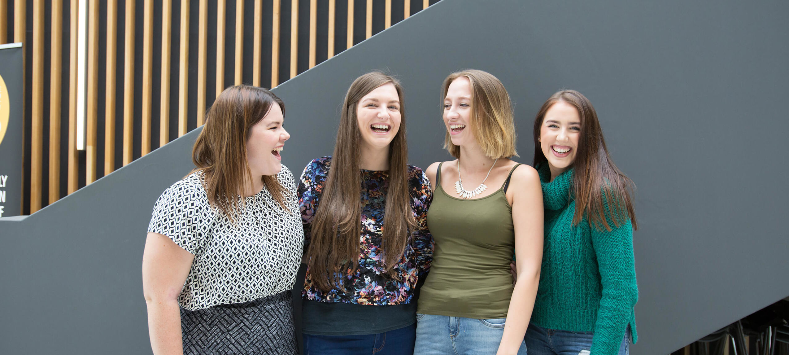UWS Students Laughing in a Group | University of the West of Scotland Information Promo