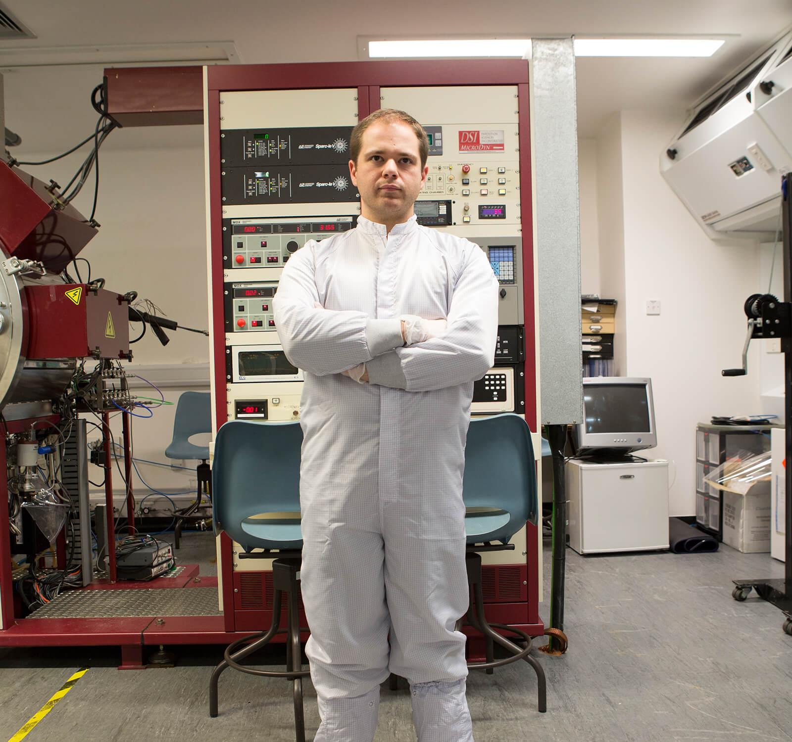 Thin Films Sensor and Imaging Student in X-ray Diffraction Room | University of the West of Scotland