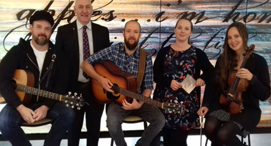 Prof Mahoney with student band