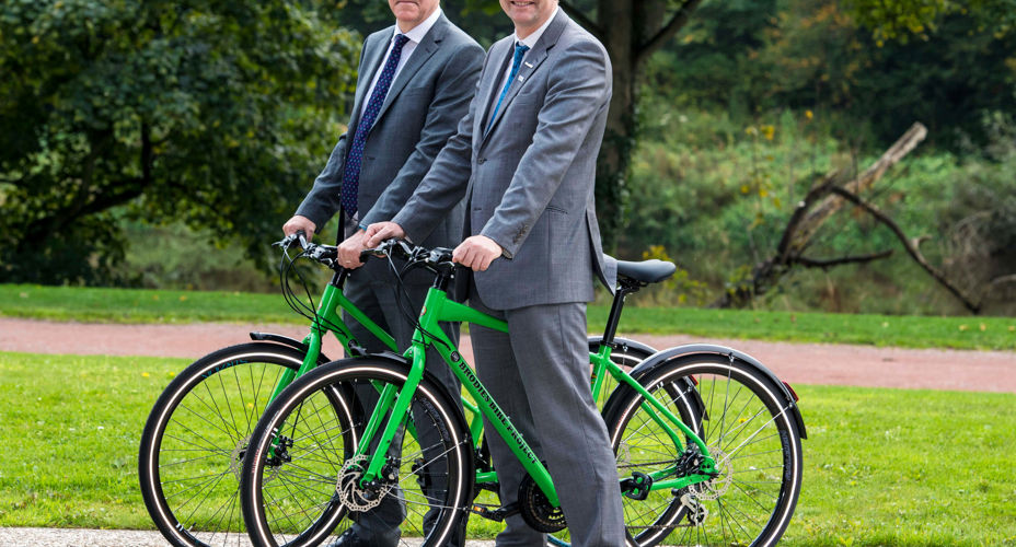Brian Whittle MSP with Professor Mahoney UWS.