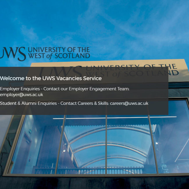 Businesses Advertise Your Vacancies Page | UWS | University of the West of Scotland