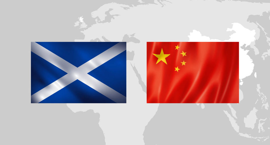 Scottish and China Flags