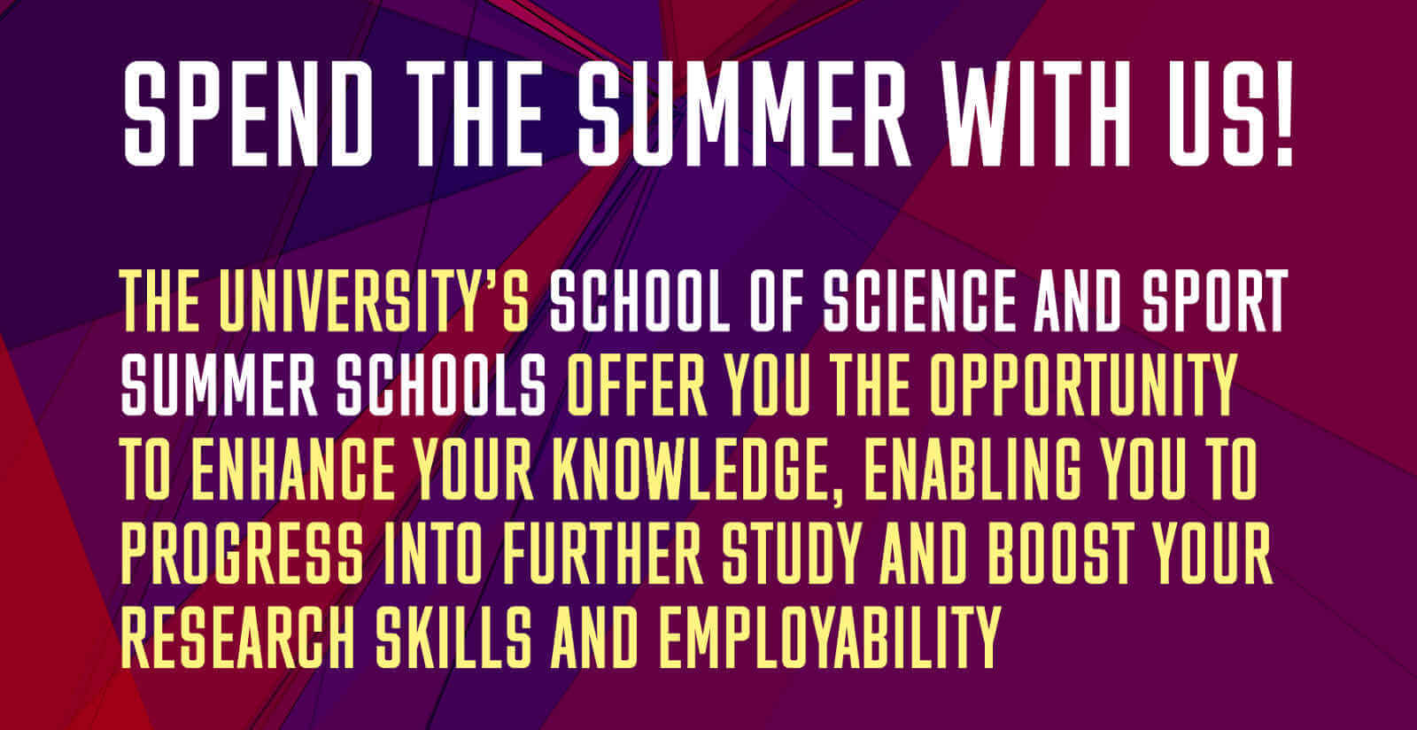 School of Science Summer School flyer image