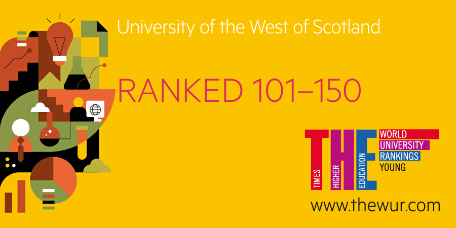 University of the West of Scotland Ranked 101 - 150 | Times Higher logo 