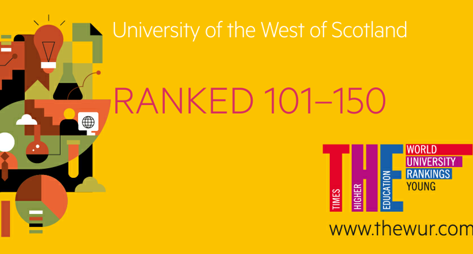 University of the West of Scotland Ranked 101 - 150 | Times Higher logo