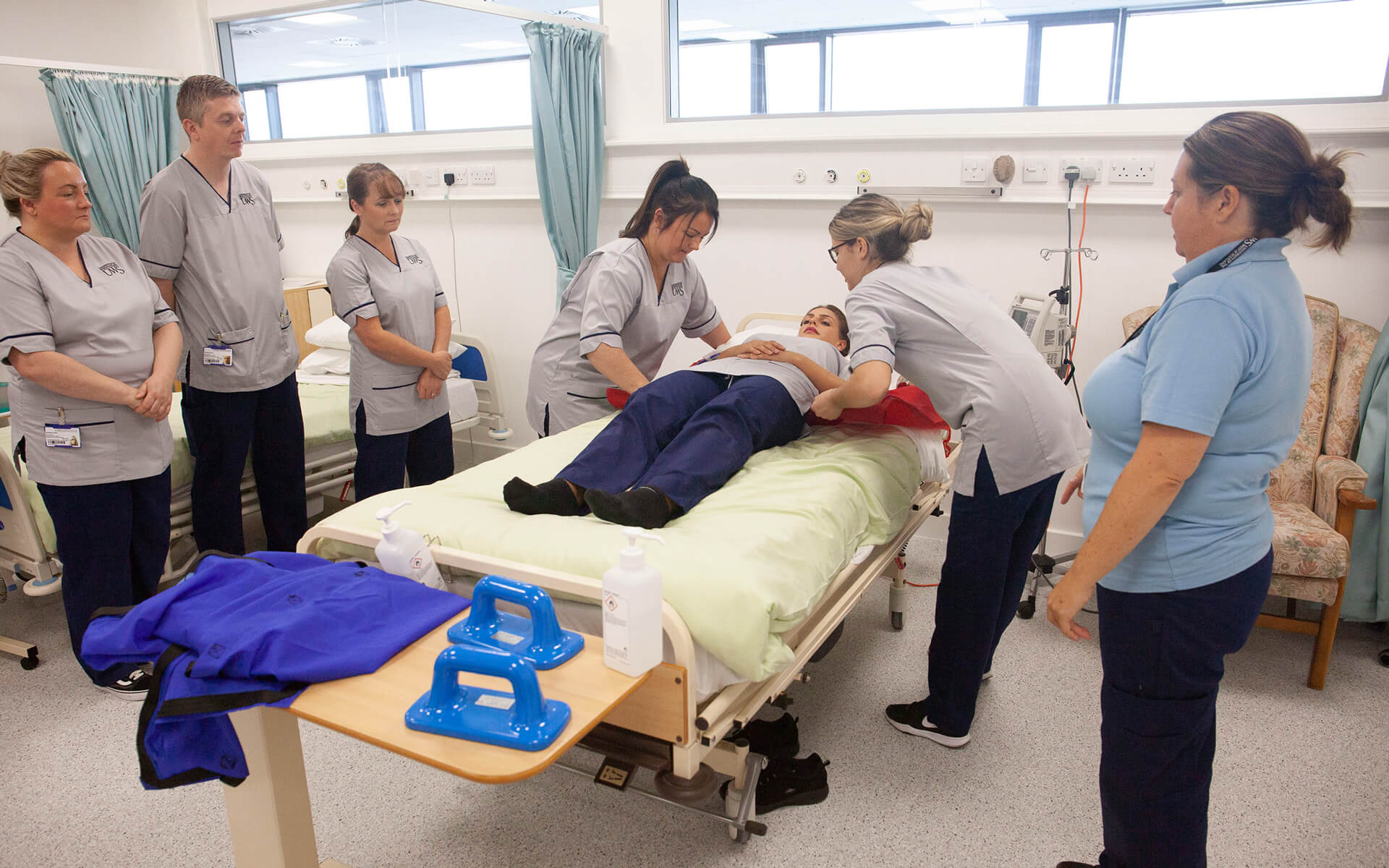 Nursing students in Skills labs Lanarkshire campus
