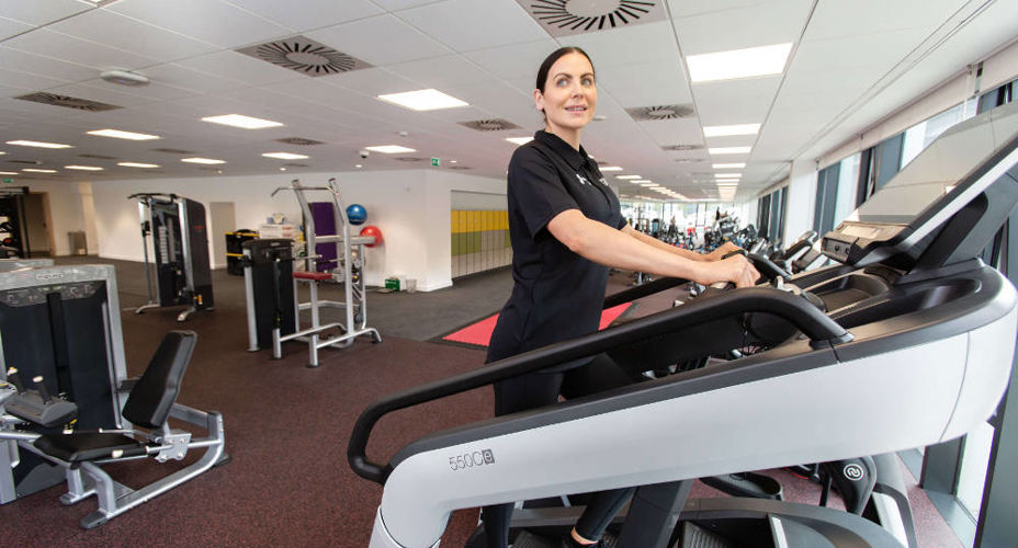 Person using UWS Lanarkshire gym