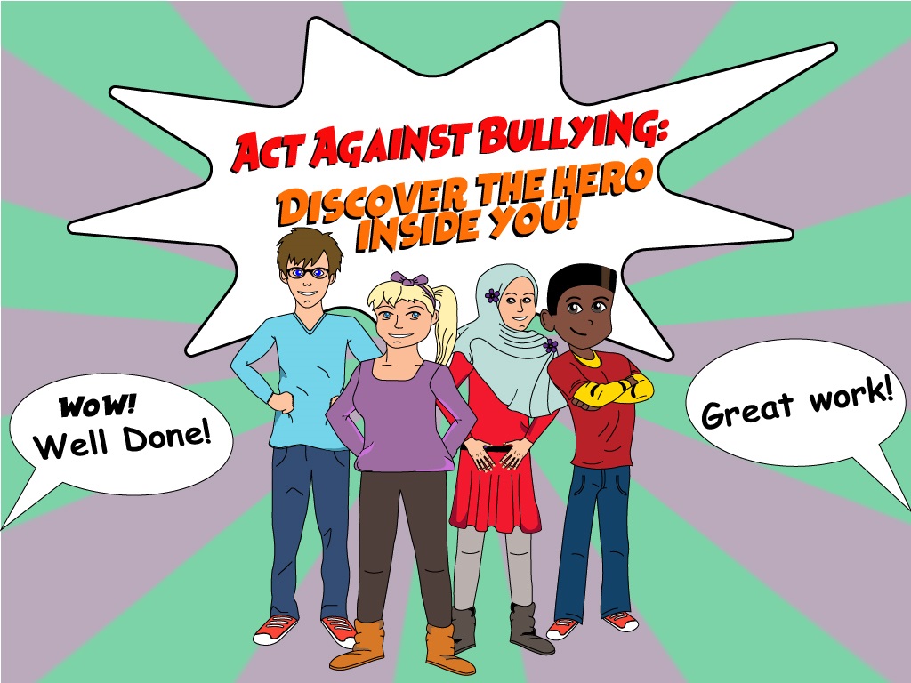 Digital Art image of anti bullying cartoon