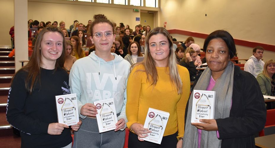First year students with their book
