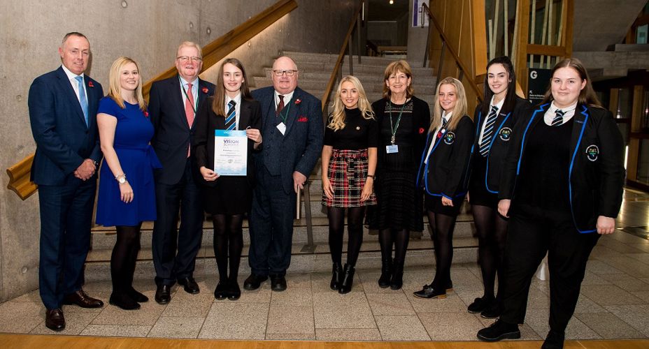 Vision Schools Scotland group of school pupils and staff