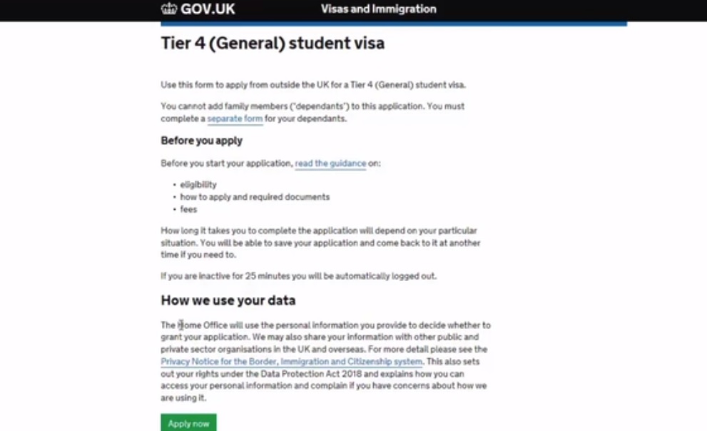 Tier 4 visa