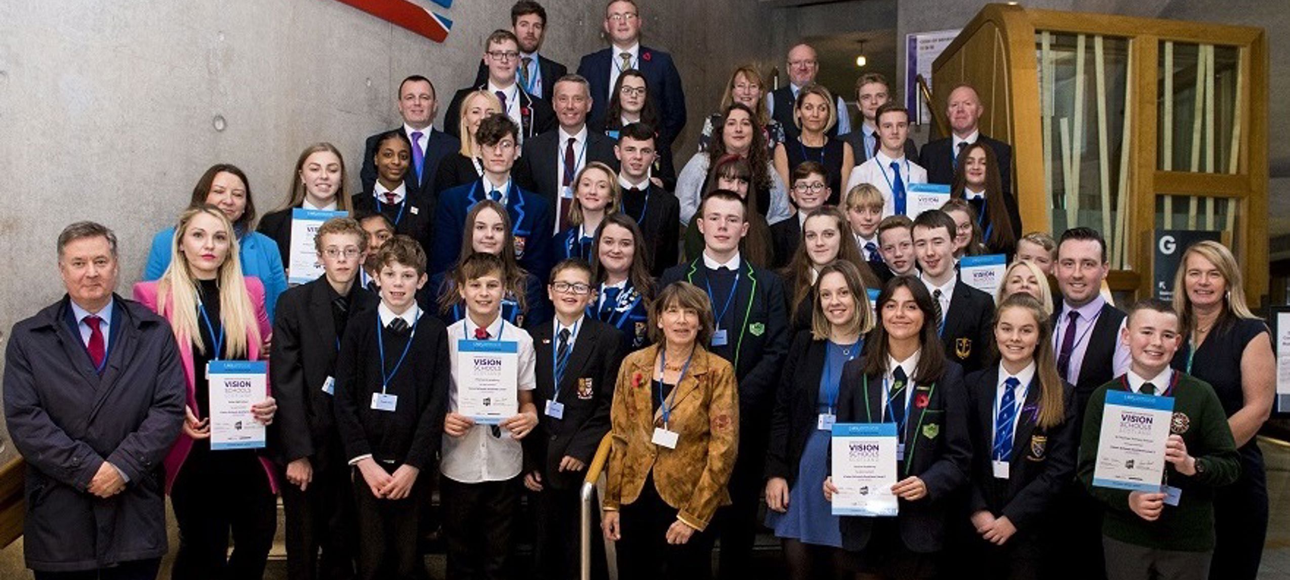 Vision Schools 2019 Awards | School pupils with teachers