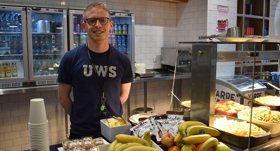 Thomas Collins at UWS food counter