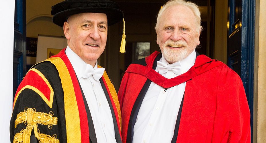 Prof Mahoney with Hon Doc