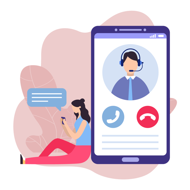 DIgital art of person on mobile phone