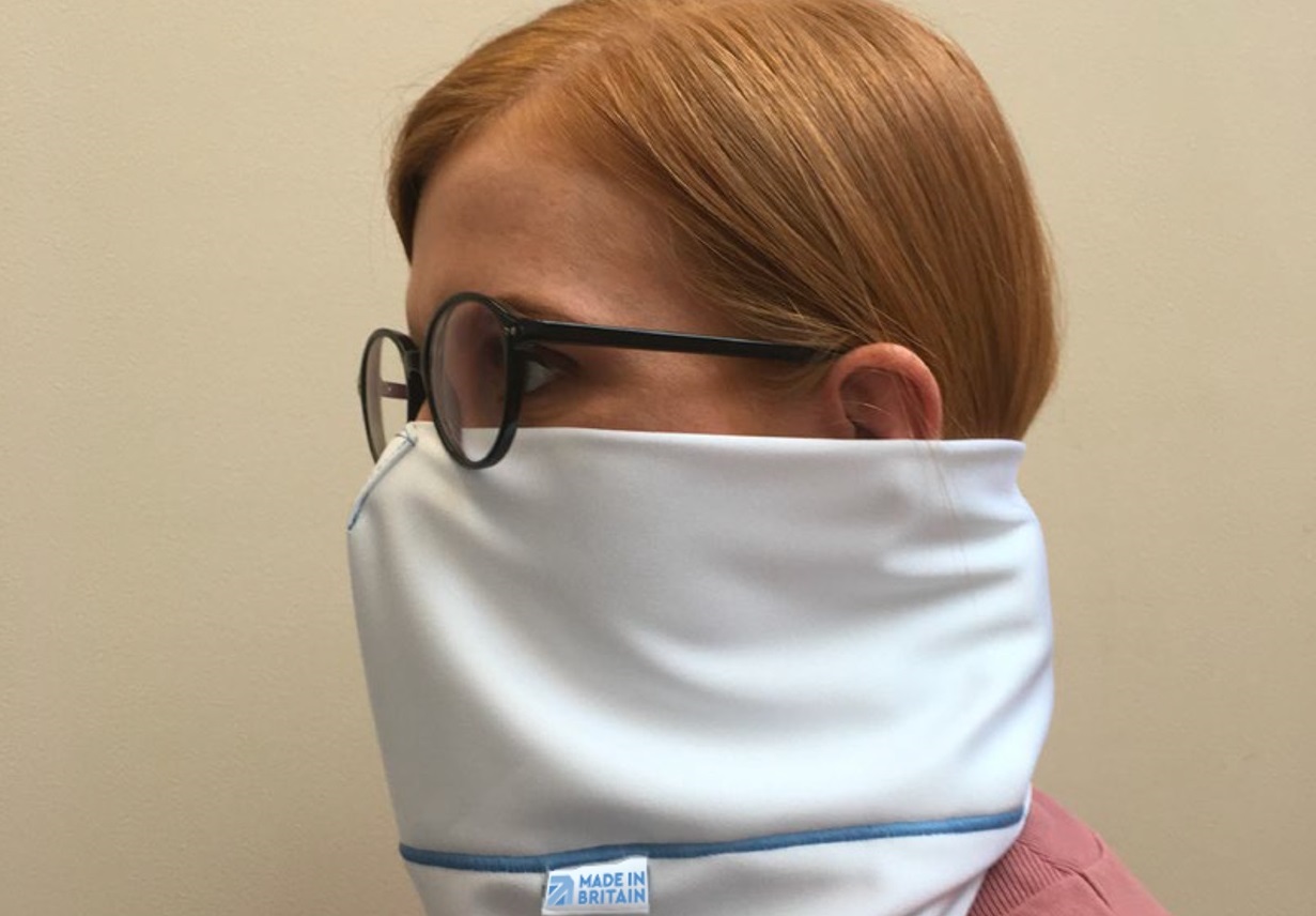 Person wearing Face gaiter