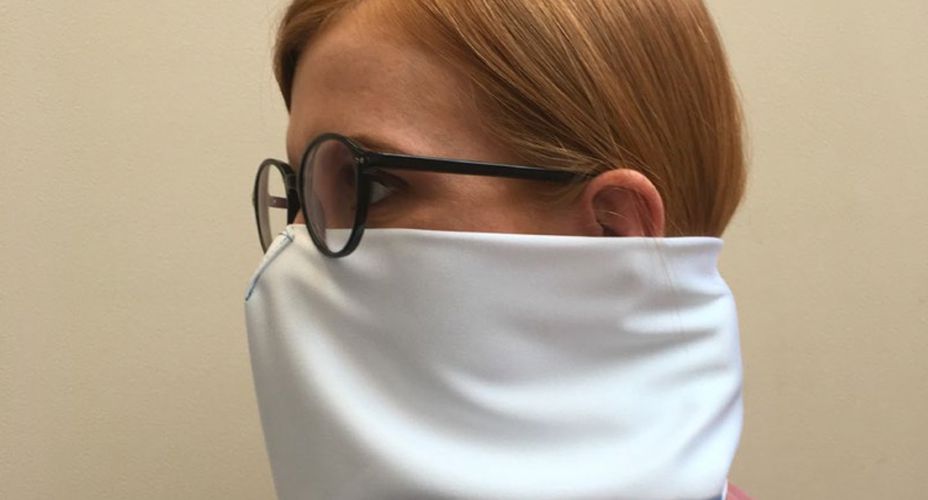 Person wearing Face gaiter