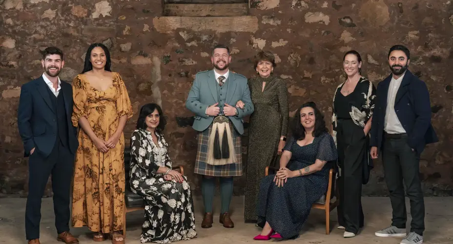 The judges on Scotland’s Greatest Escape, with Masood on the right hand side of the photo