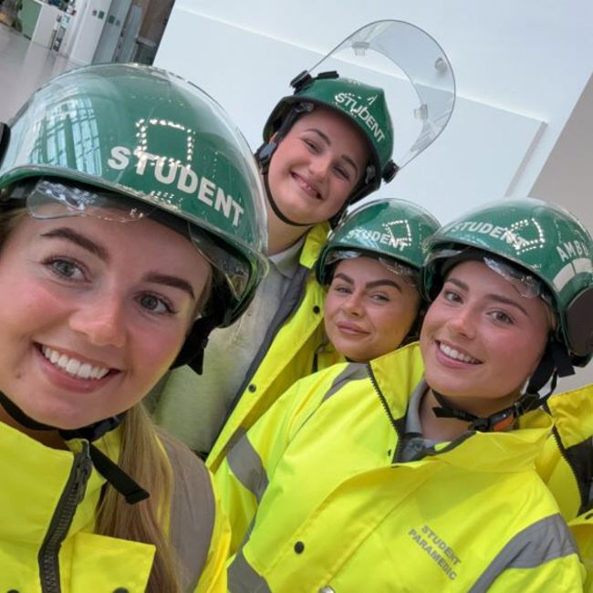 Paramedic Science students selfie image